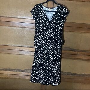Talbots Black and White Polka Dot Top and Skirt